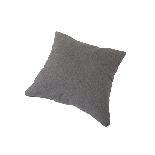 Coussin décoratif Bozanto carré gris de 20 po x 20 po