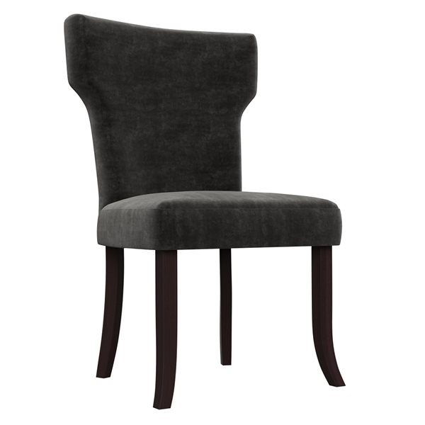 charcoal grey velvet dining chairs