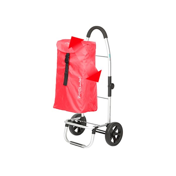 Playmarket Go Two Compact Cherry Foldable Shopping Cart