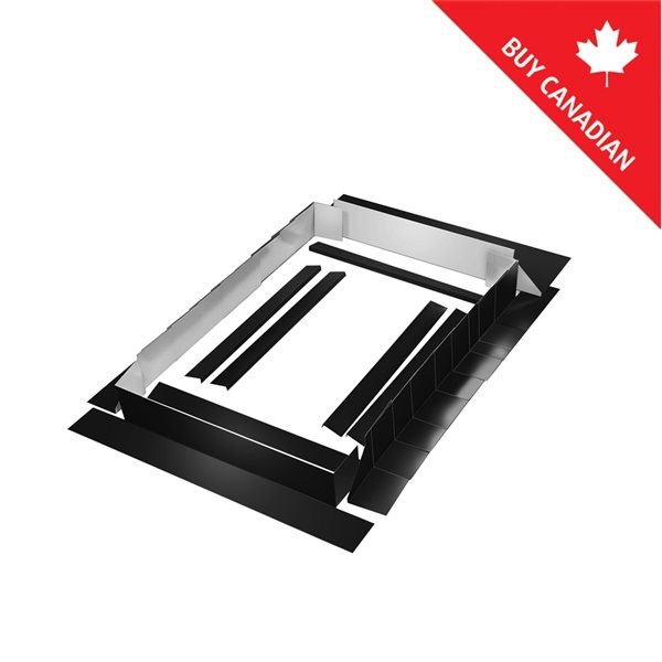 Image of Columbia Skylights | 52-In X 76-In Black Flashing Kit For Columbia Curb Mount Skylights | Rona