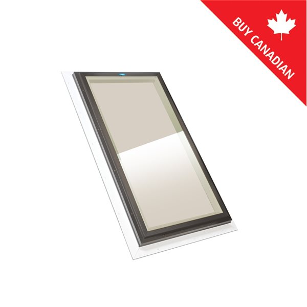 Columbia Double Glazed Bronze 22.5 x 30.5 Self Flashing Glass Fixed Skylight - Brown