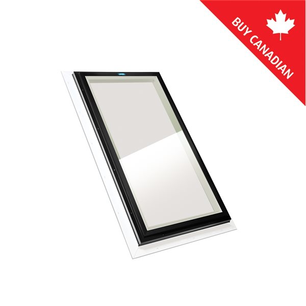 Columbia Double Glazed Bronze 22.5 x 30.5 Self Flashing Glass Fixed Skylight - Black