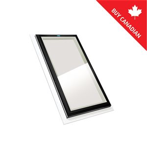 Columbia Double Glazed Bronze 22.5 x 30.5 Self Flashing Glass Fixed Skylight - Black