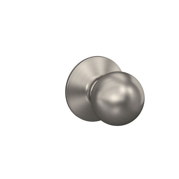 Schlage F Series Orbit Satin Nickel No Deadbolt Passage Door Knob