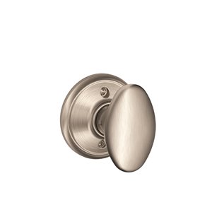 Schlage F Series Siena Satin Nickel No Deadbolt Dummy Door Knob