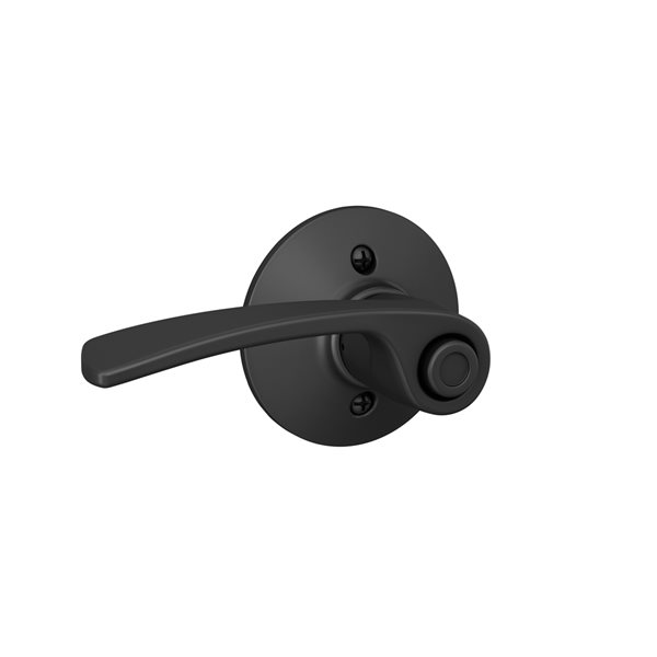 Schlage F Series Merano Matte Black No Deadbolt Reversible Privacy Door Handle