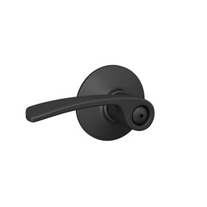 Schlage F Series Merano Matte Black No Deadbolt Reversible Privacy Door Handle