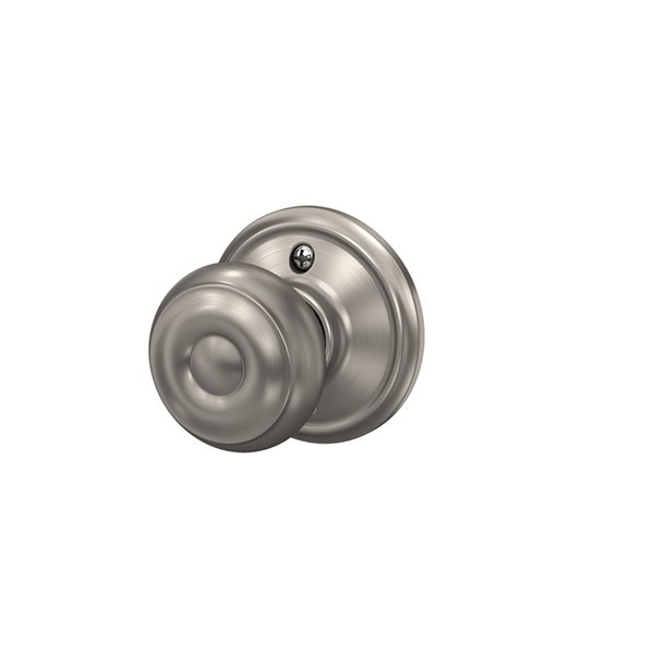 Schlage F Series Georgian Satin Nickel No Deadbolt Passage Door Knob