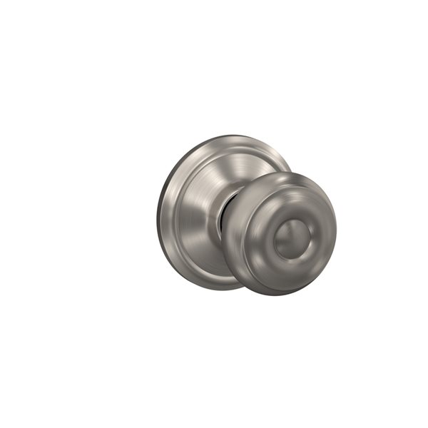 Schlage F Series Georgian Satin Nickel No Deadbolt Passage Door Knob