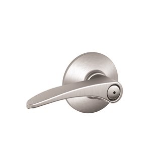 Schlage F Series Manhattan Satin Chrome No Deadbolt Reversible Privacy Door Handle