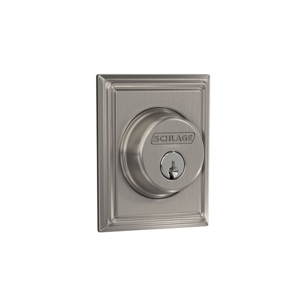 Schlage B60 Addison C Satin Nickel Traditional Single Cylinder Deadbolt