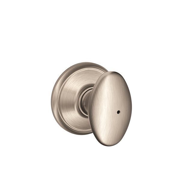 Poignée de porte privée sans pêne dormant de Série F Siena par Schlage en nickel satiné