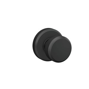 Schlage F Series Bowery-Greyson Matte Black No Deadbolt Dummy Door Knob