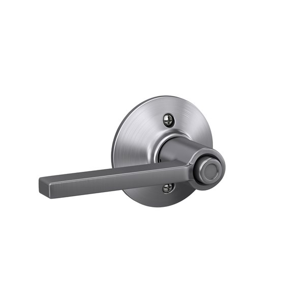 Schlage F Series Latitude-Collins Satin Chrome No Deadbolt Reversible  Privacy Door Handle 00174