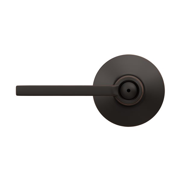 Schlage F Series Latitude Aged Bronze No Deadbolt Reversible Privacy Door Handle