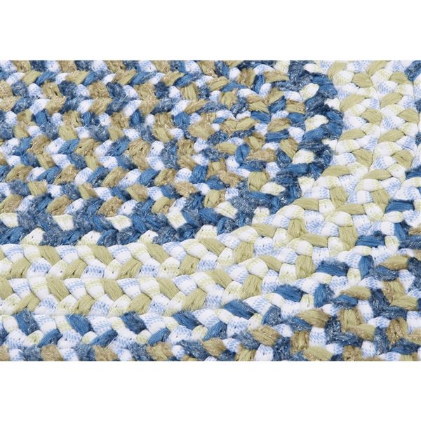 Colonial Mills Blokburst 2-ft x 4-ft Blueberry Pie Oval Indoor Border Area Rug