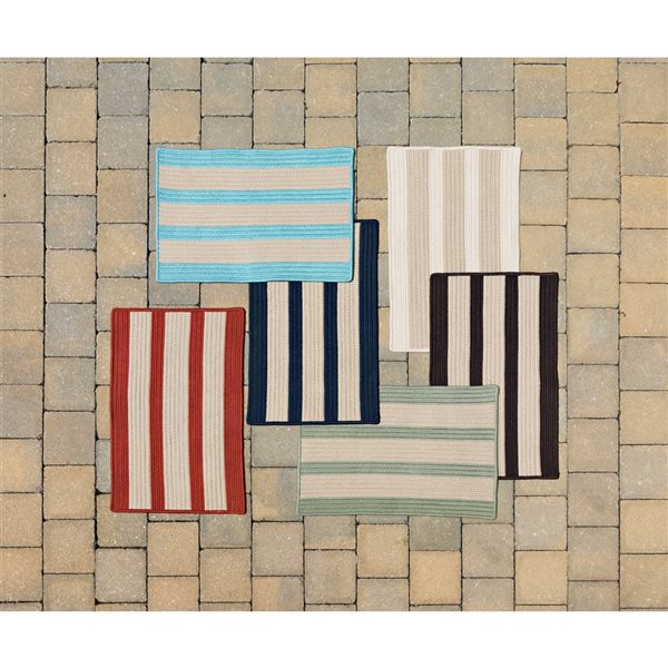 Colonial Mills Boat House 2-ft x 4-ft Brown Rectangular Indoor/Outdoor Stripe Area Rug