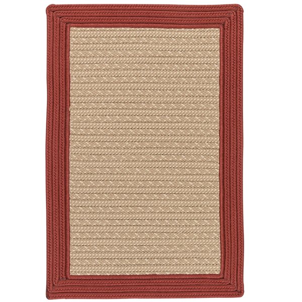 Colonial Mills Bayswater 4-ft x 6-ft Brick Rectangular Indoor/Outdoor Border Area Rug