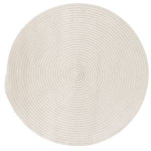 Colonial Mills Boca Raton 5-ft x 5-ft White Round Indoor/Outdoor Solid Area Rug