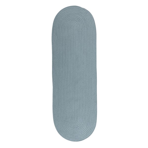 Colonial Mills Boca Raton 2-ft x 7-ft Federal Blue Oval Indoor/Outdoor Solid Runner