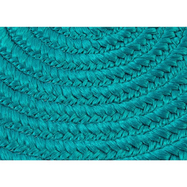Colonial Mills Boca Raton 2-ft x 11-ft Turquoise Oval Indoor/Outdoor Solid Runner