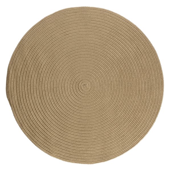 Colonial Mills Boca Raton 3-ft x 3-ft Cuban Sand Round Indoor/Outdoor Solid Area Rug