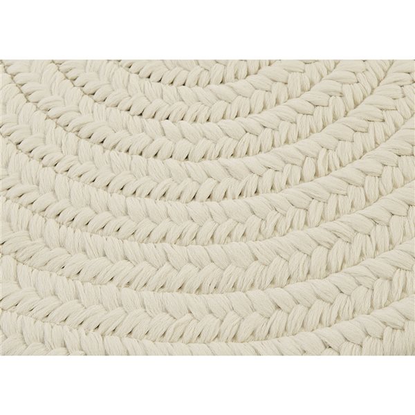 Colonial Mills Boca Raton 2-ft x 7-ft White Oval Indoor/Outdoor Solid Runner