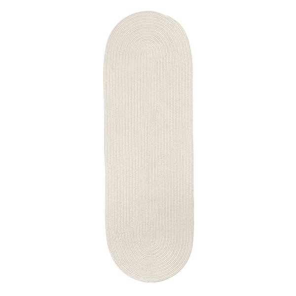Colonial Mills Boca Raton 2-ft x 7-ft White Oval Indoor/Outdoor Solid Runner