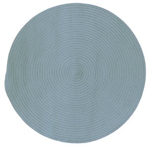 Colonial Mills Boca Raton 4-ft x 4-ft Federal Blue Round Indoor/Outdoor Solid Area Rug