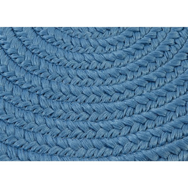 Colonial Mills Boca Raton 3-ft x 3-ft Blue Ice Round Indoor/Outdoor Solid Area Rug