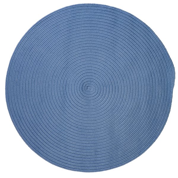 Colonial Mills Boca Raton 3-ft x 3-ft Blue Ice Round Indoor/Outdoor Solid Area Rug