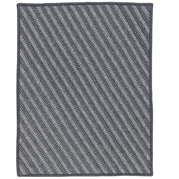 Colonial Mills Blue Hill 8-ft x 10-ft Charcoal Grey Rectangular Indoor Stripe Area Rug