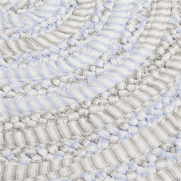 Colonial Mills Bella Nursery 6-ft x 9-ft Blue Grey Oval Indoor Abstract Area Rug