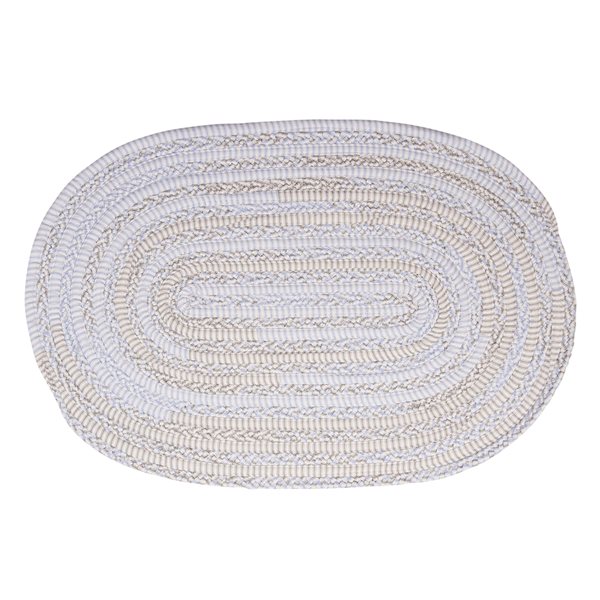 Colonial Mills Bella Nursery 6-ft x 9-ft Blue Grey Oval Indoor Abstract Area Rug