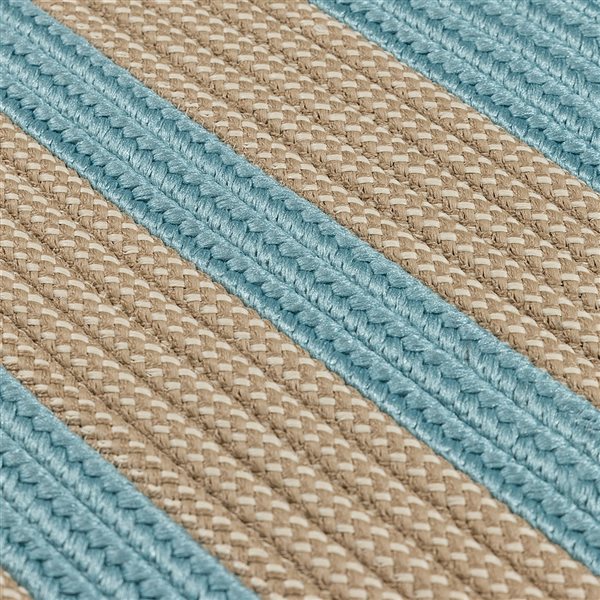 Colonial Mills Boat House 2-ft x 4-ft Light Blue Rectangular Indoor/Outdoor  Stripe Area Rug