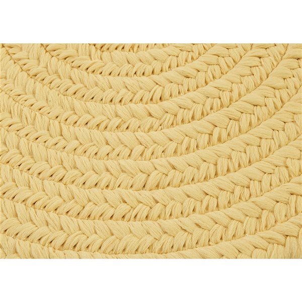 Colonial Mills Boca Raton 2-ft x 9-ft Pale Banana Oval Indoor/Outdoor Solid Runner