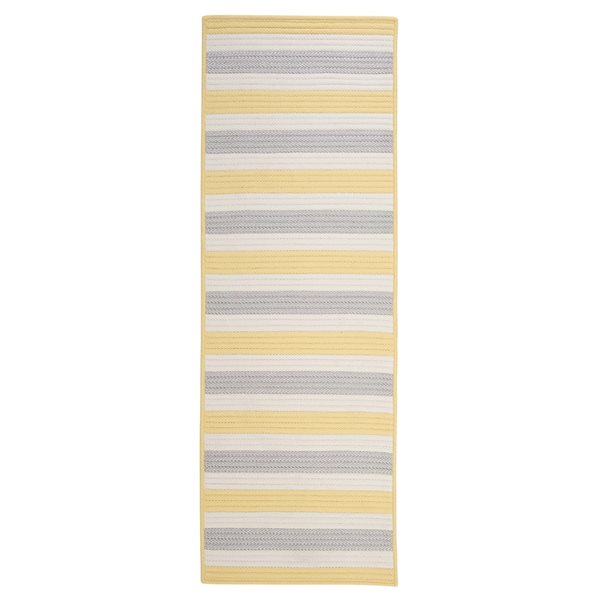 Colonial Mills Bayamo 2-ft x 10-ft Yellow Rectangular Indoor/Outdoor Stripe Runner