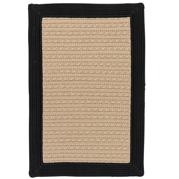 Colonial Mills Bayswater 4-ft x 6-ft Black Rectangular Indoor/Outdoor Border Area Rug