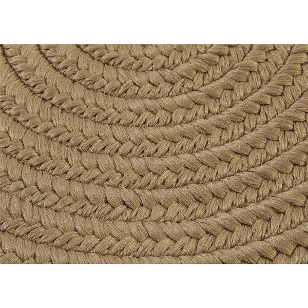 Colonial Mills Boca Raton 8-ft x 10-ft Café Tostado Oval Indoor/Outdoor Solid Area Rug