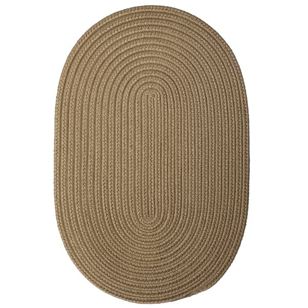 Colonial Mills Boca Raton 8-ft x 10-ft Café Tostado Oval Indoor/Outdoor Solid Area Rug