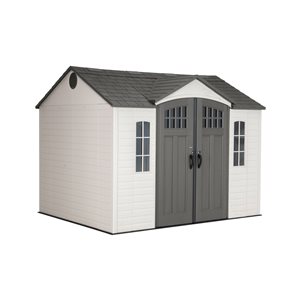 LIFETIME 10-ft x 8-ft Brown and Grey Outdoor Storage Shed