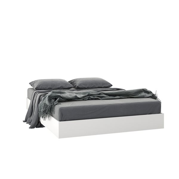 Nexera Pure 2 Piece Full Size Bedroom Set - Bark Grey and White