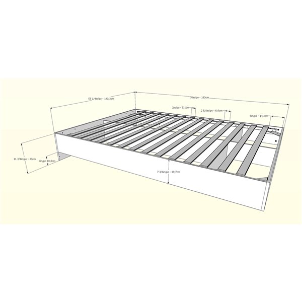 Nexera Pure 2 Piece Full Size Bedroom Set - Bark Grey and White