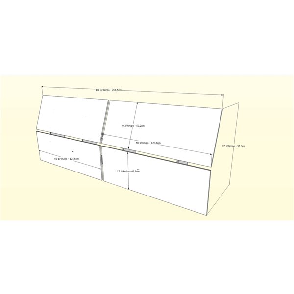 Nexera Dawn 2 Piece Queen Size Bedroom Set - Walnut and White