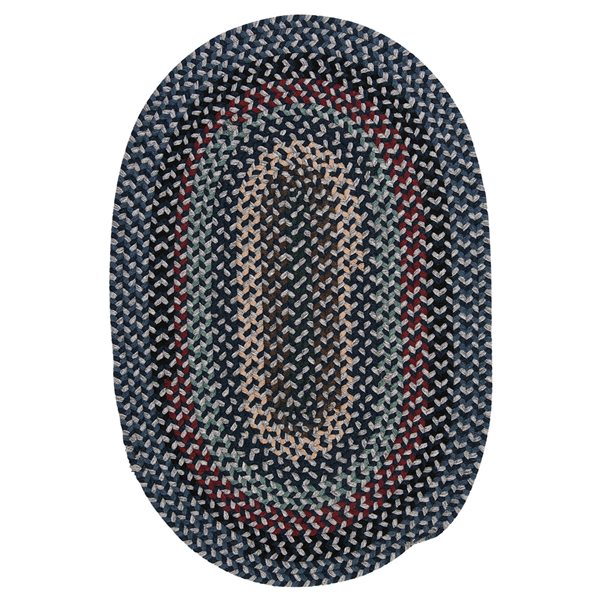 Colonial Mills Boston Common Winter Blues 5-ft x 7-ft Oval Indoor Area rug