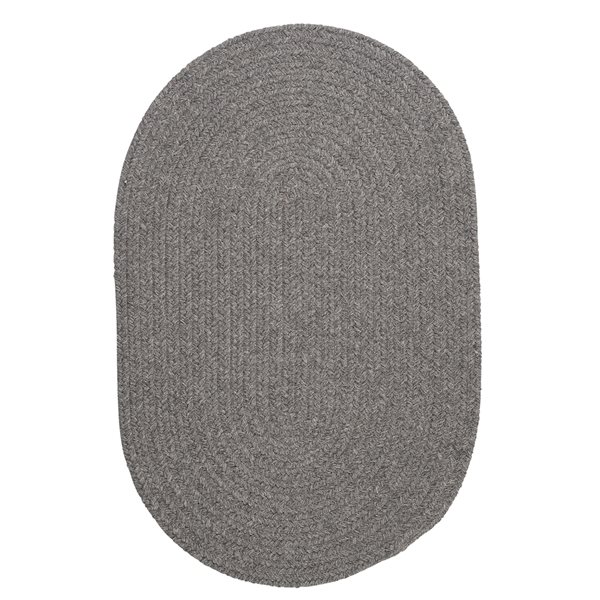 Colonial Mills Bristol Gray 2-ft x 7-ft Oval Indoor Runner