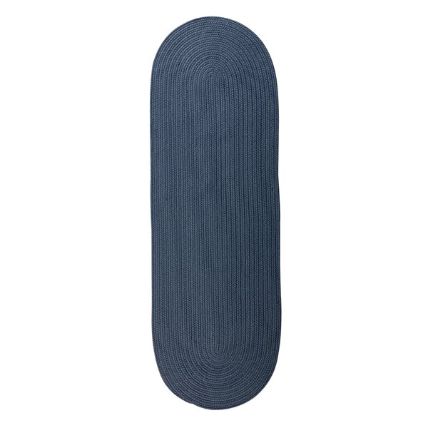 Colonial Mills Boca Raton Lake Blue 2-ft x 6-ft Oval Indoor/Outdoor Runner