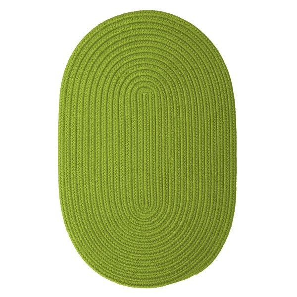 Colonial Mills Boca Raton Bright Green 2-ft x 4-ft Oval Indoor/Outdoor Area rug