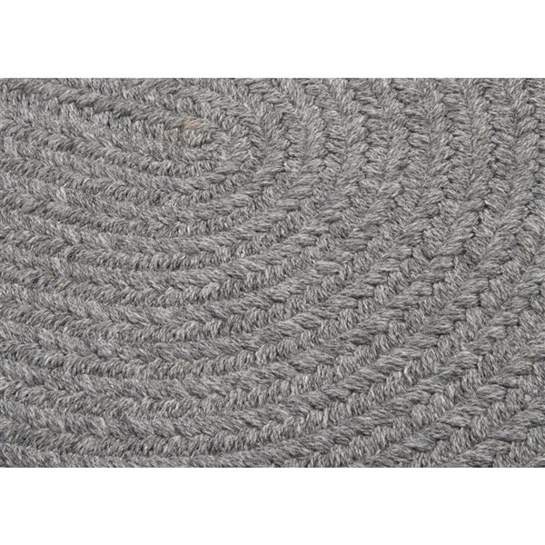 Colonial Mills Bristol Gray 2-ft x 5-ft Oval Indoor Runner