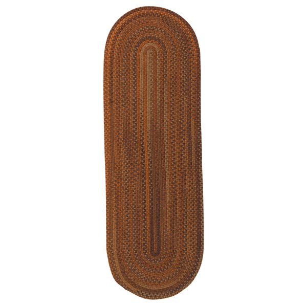 Colonial Mills Braided Rust 2.5-ft x 9-ft Oval Indoor Runner
